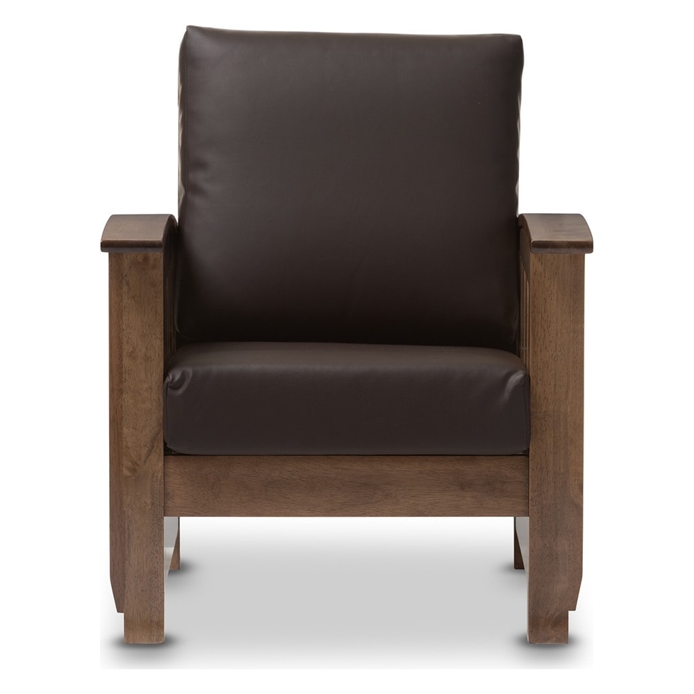 dark brown accent chair   