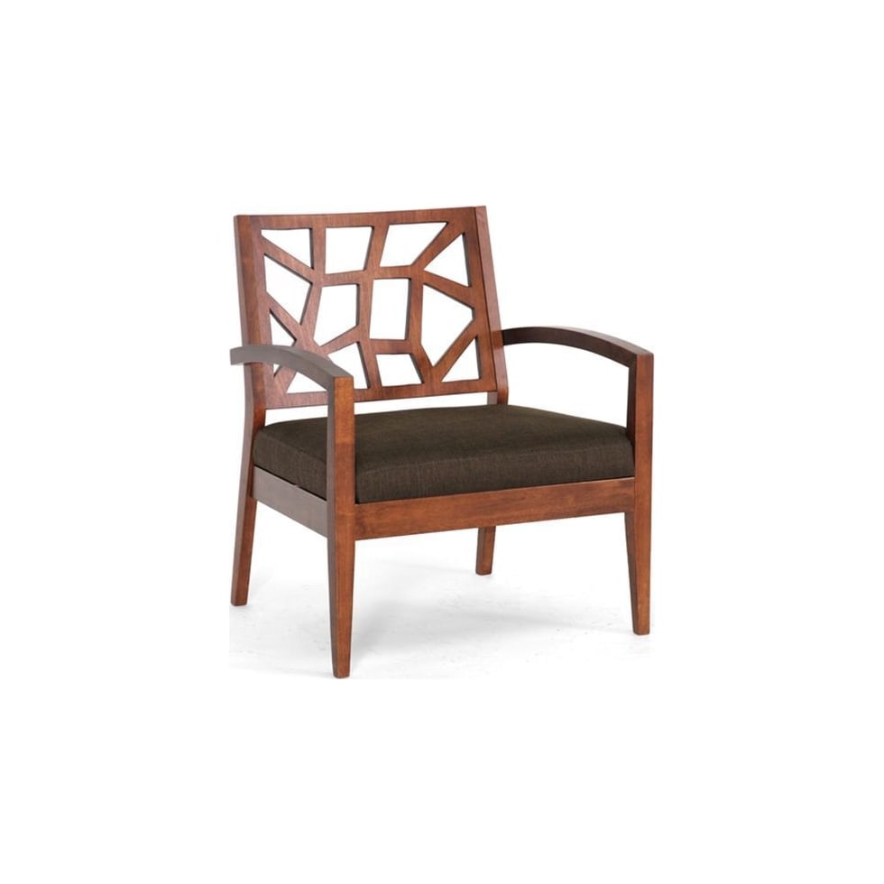 dark brown accent chair   