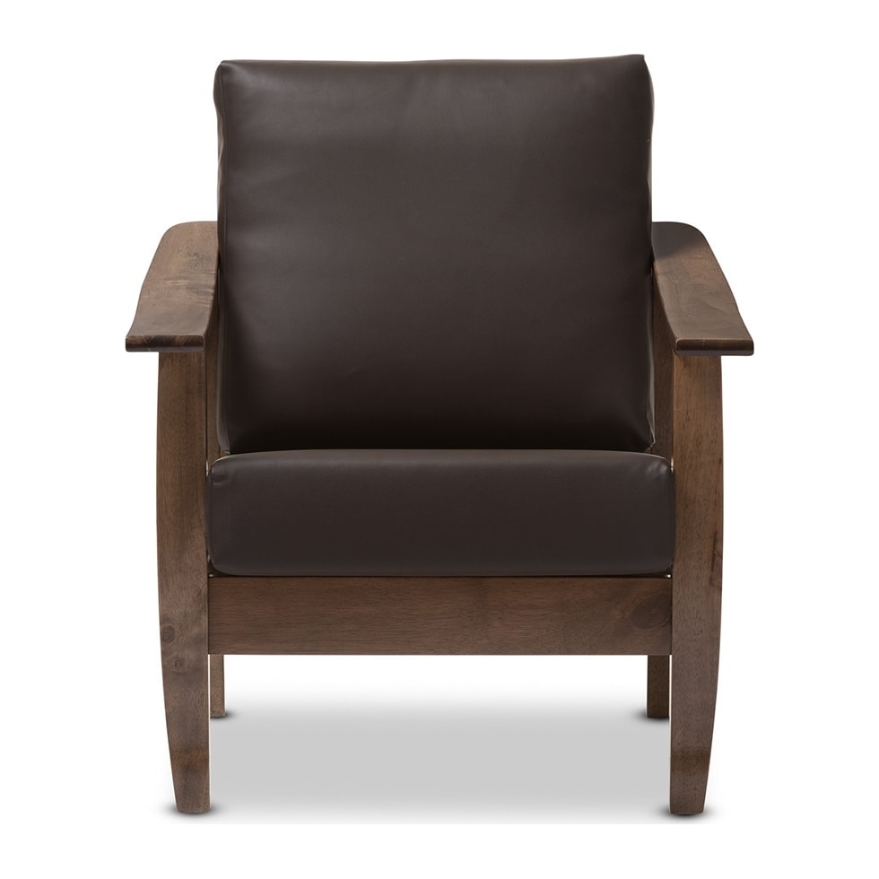 dark brown accent chair   