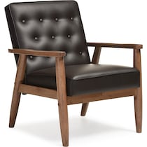 dark brown accent chair   