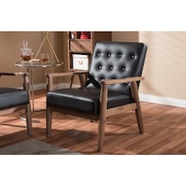 dark brown accent chair   