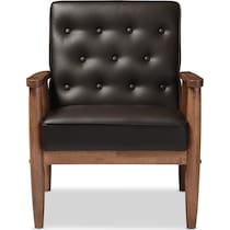 dark brown accent chair   