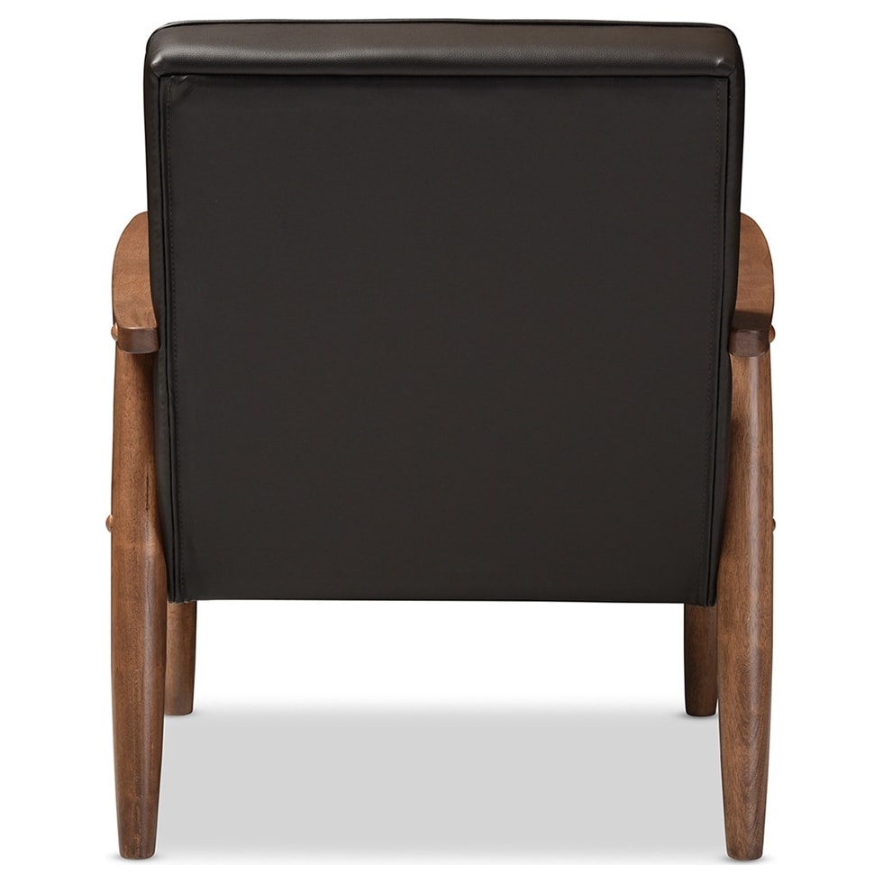 dark brown accent chair   