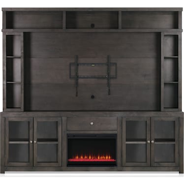 Butler Contemporary Fireplace Entertainment Wall - Brown