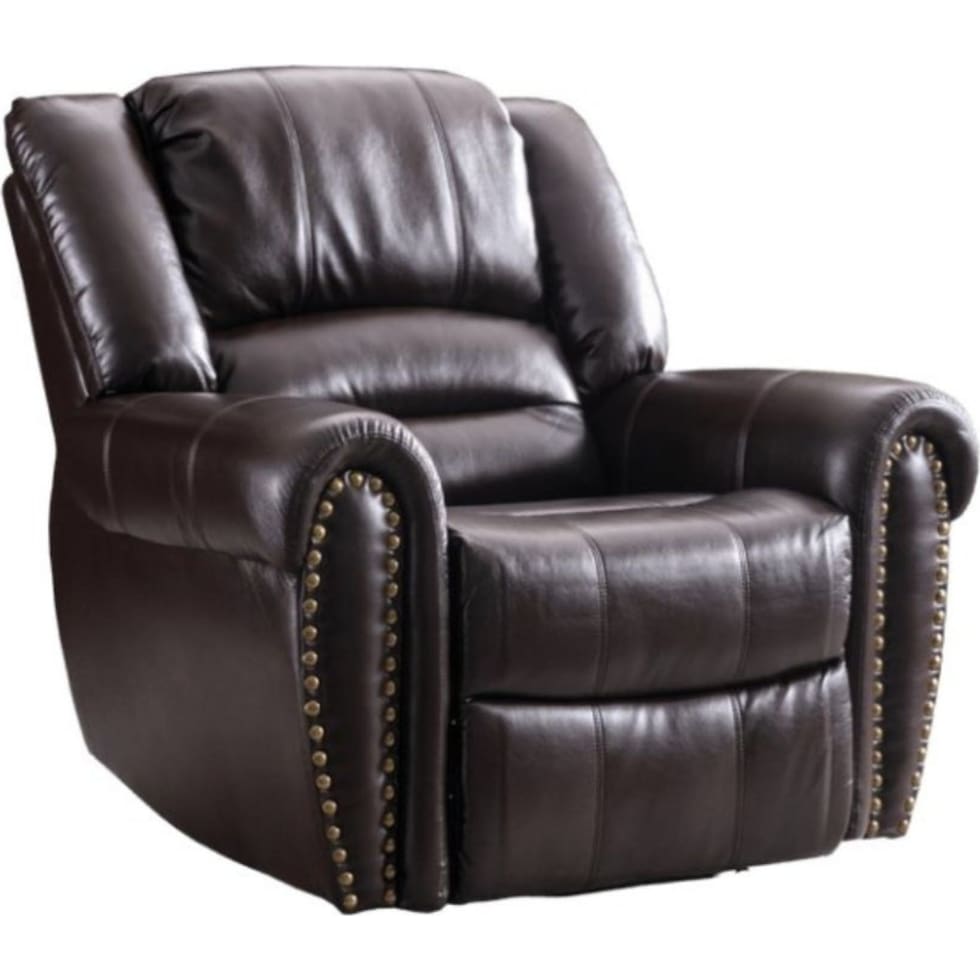 dark brown manual recliner   