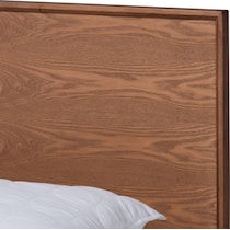 dark brown queen bed   