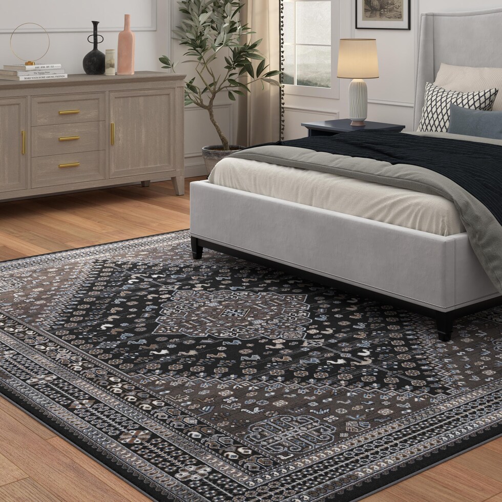dark brown rug   