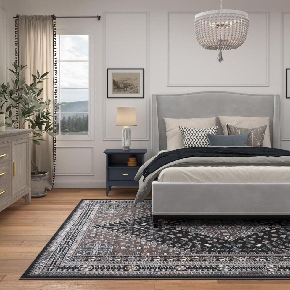 dark brown rug   