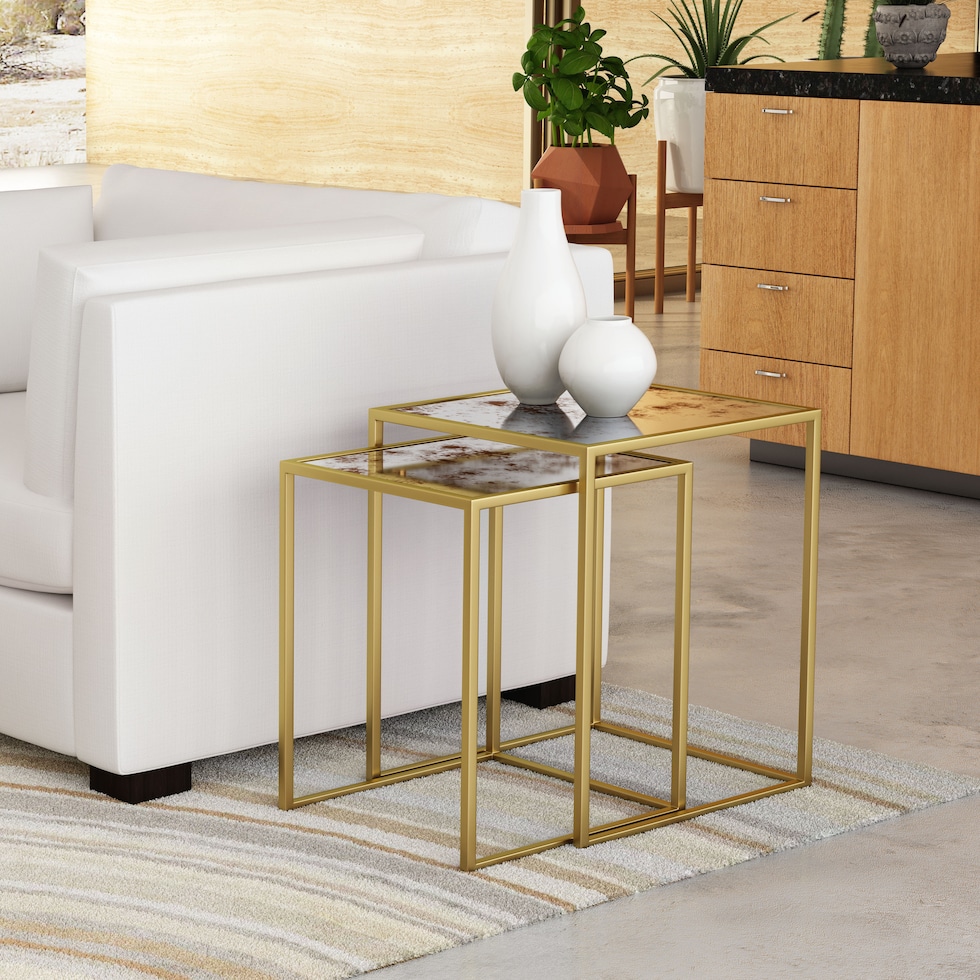 darlene gold nesting tables   