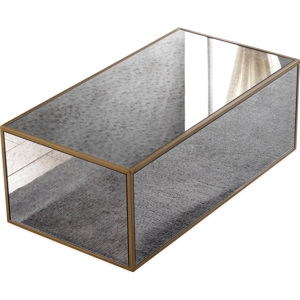 darren mirrored coffee table   