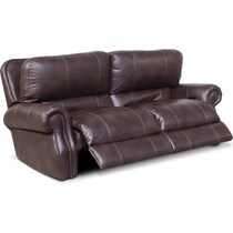 dartmouth burgundy dark brown  pc power reclining sofa   