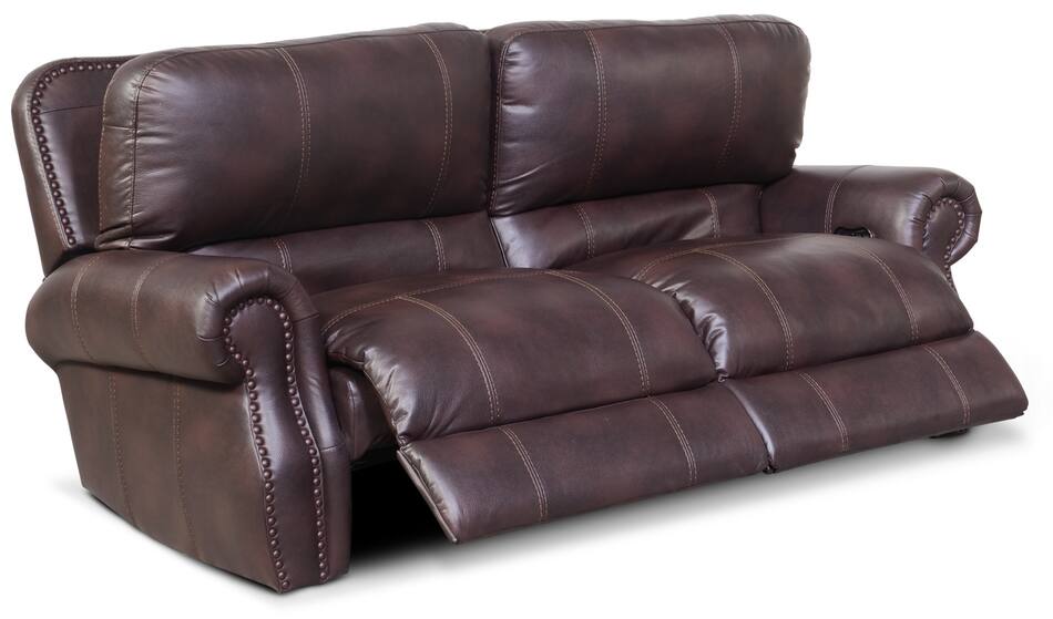 Dartmouth 2Piece DualPower Reclining Sofa Burgundy Value City