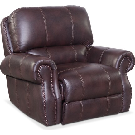 Dartmouth Dual-Power Recliner - Burgundy