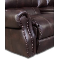 dartmouth burgundy dark brown power reclining sectional   