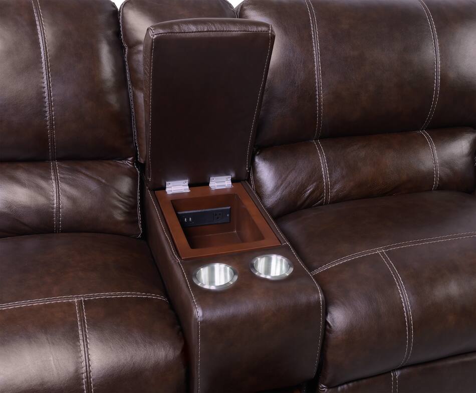 Dartmouth 6Piece DualPower Reclining Sectional with Chaise and 2