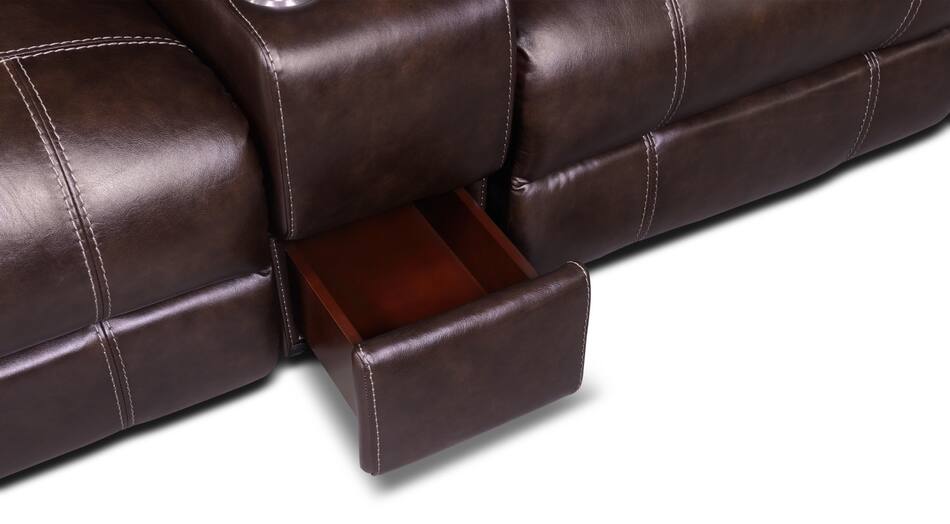 Dartmouth 6Piece DualPower Reclining Sectional with Chaise and 2