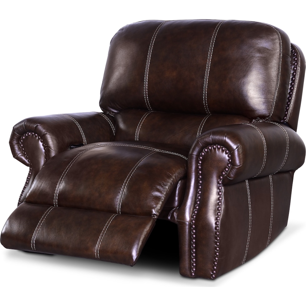 dartmouth chocolate dark brown power recliner   