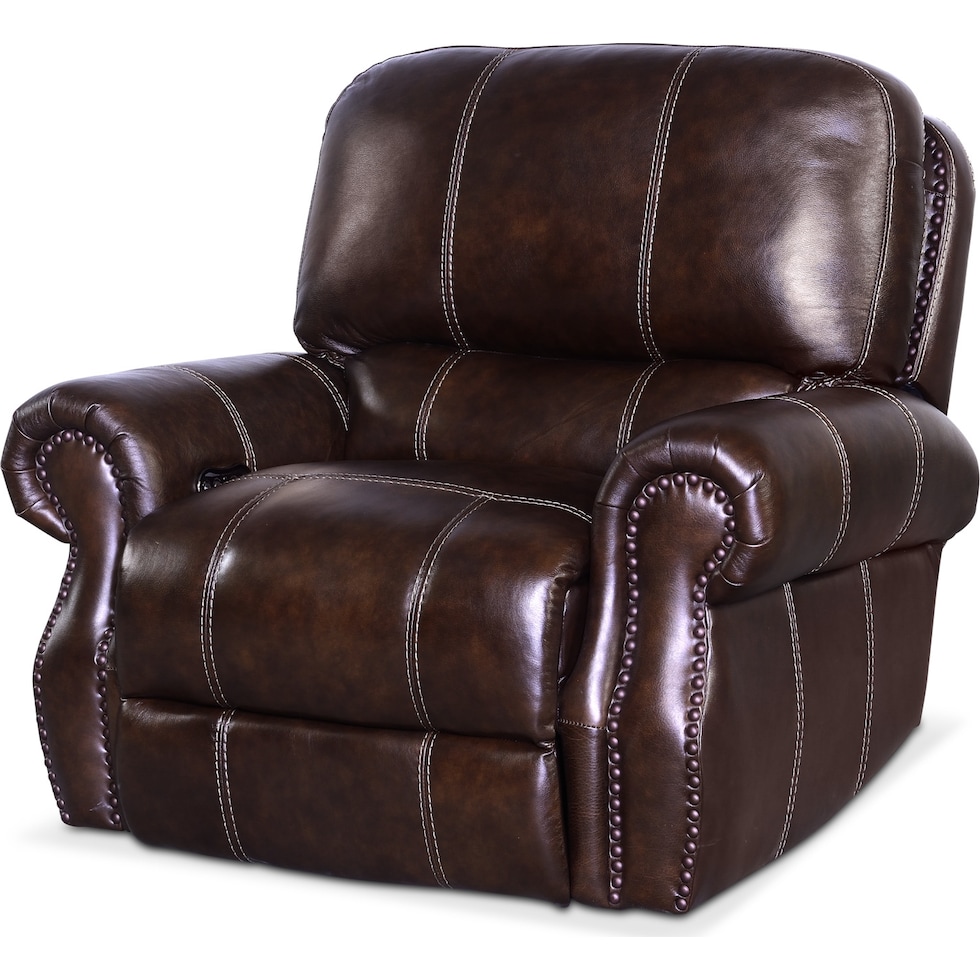 dartmouth chocolate dark brown power recliner   