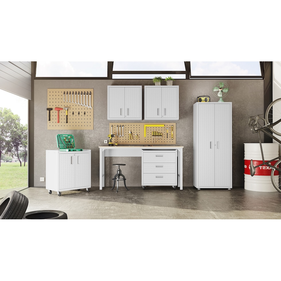 davenport white garage storage   