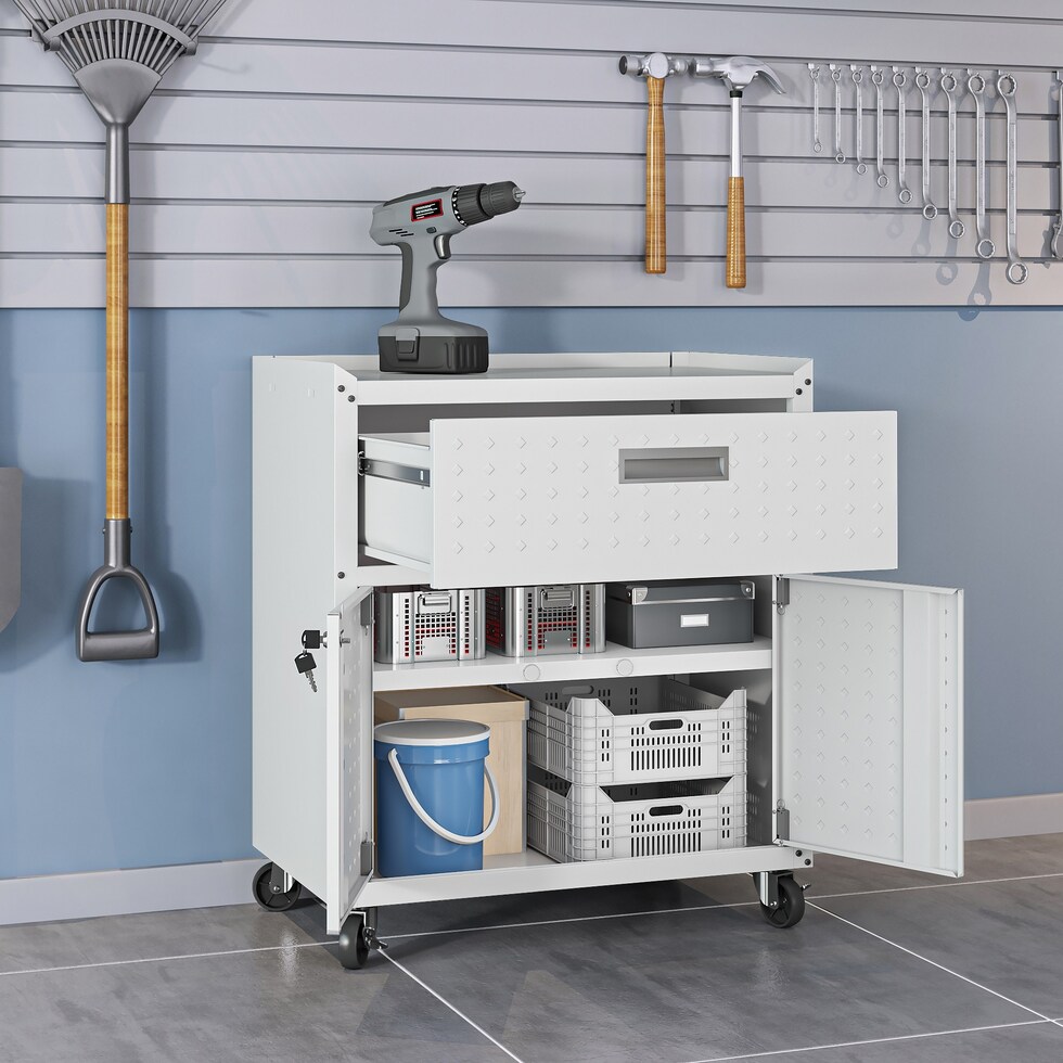 davenport white garage storage   