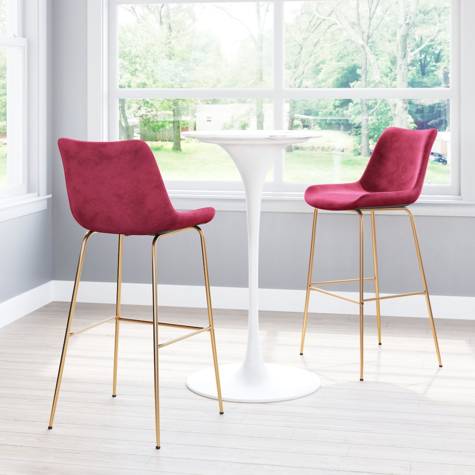 david red gold bar stool   