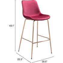 david red gold bar stool   