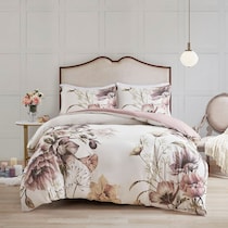 davina pink full queen bedding set   