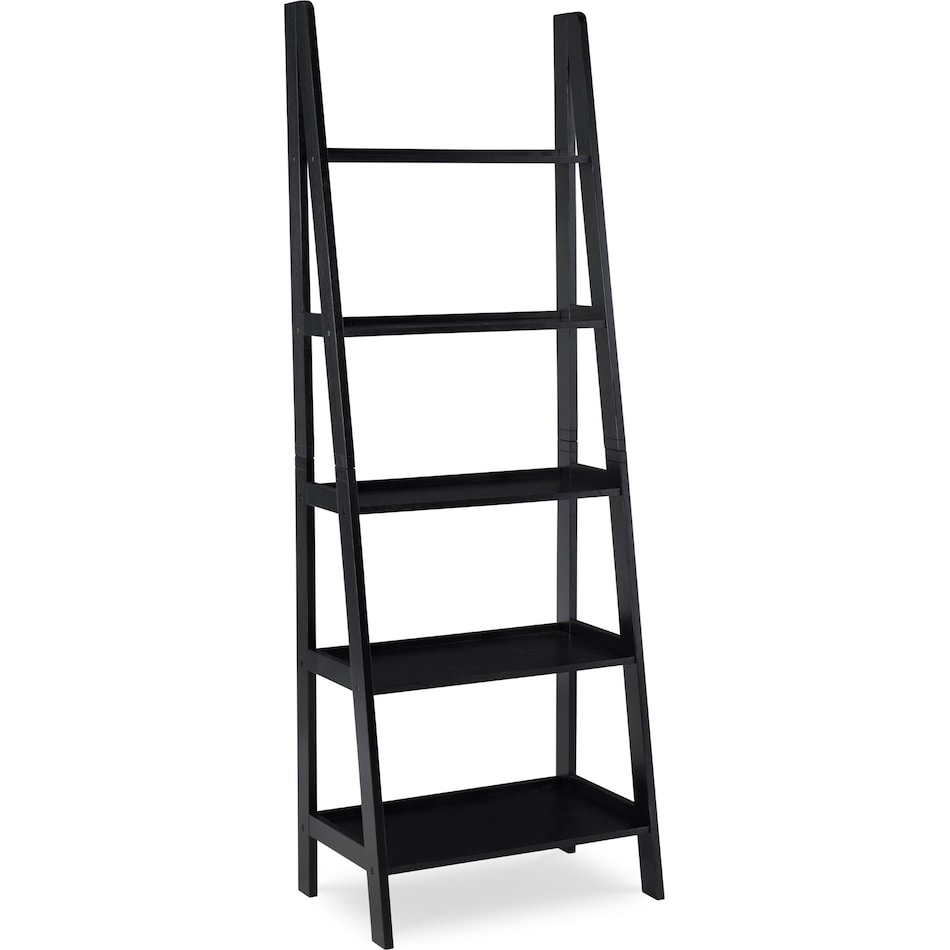 davis black bookcase   