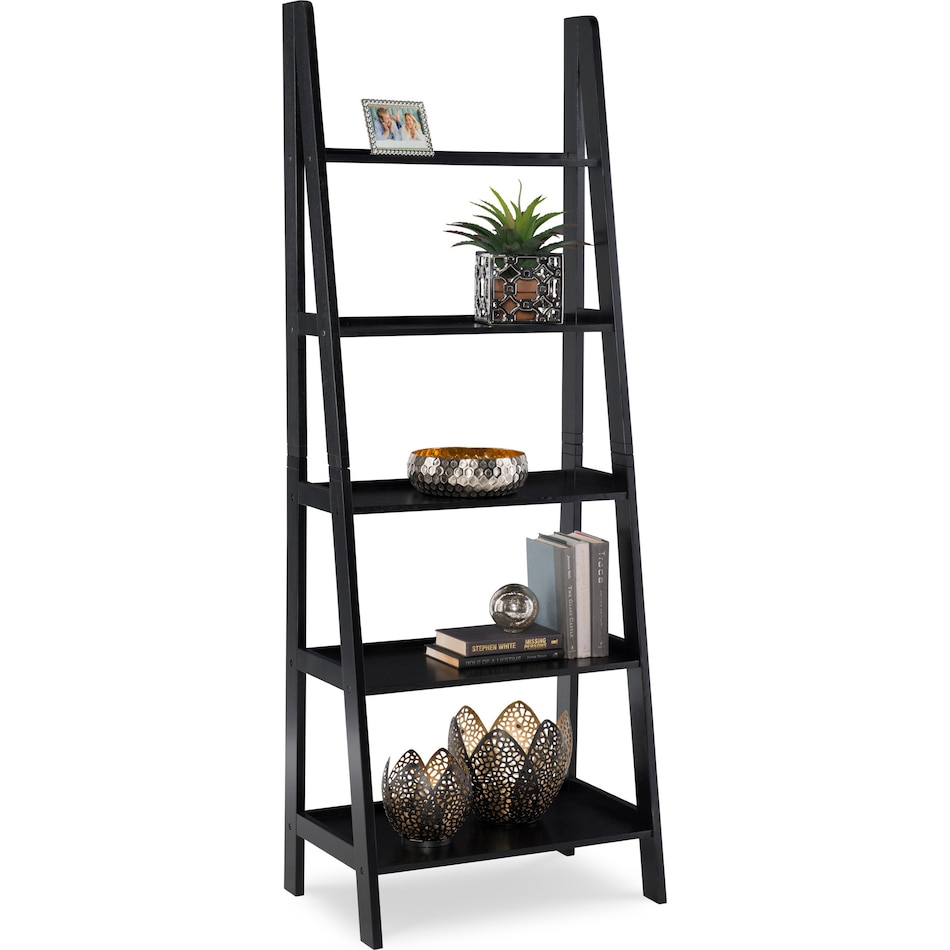 davis black bookcase   