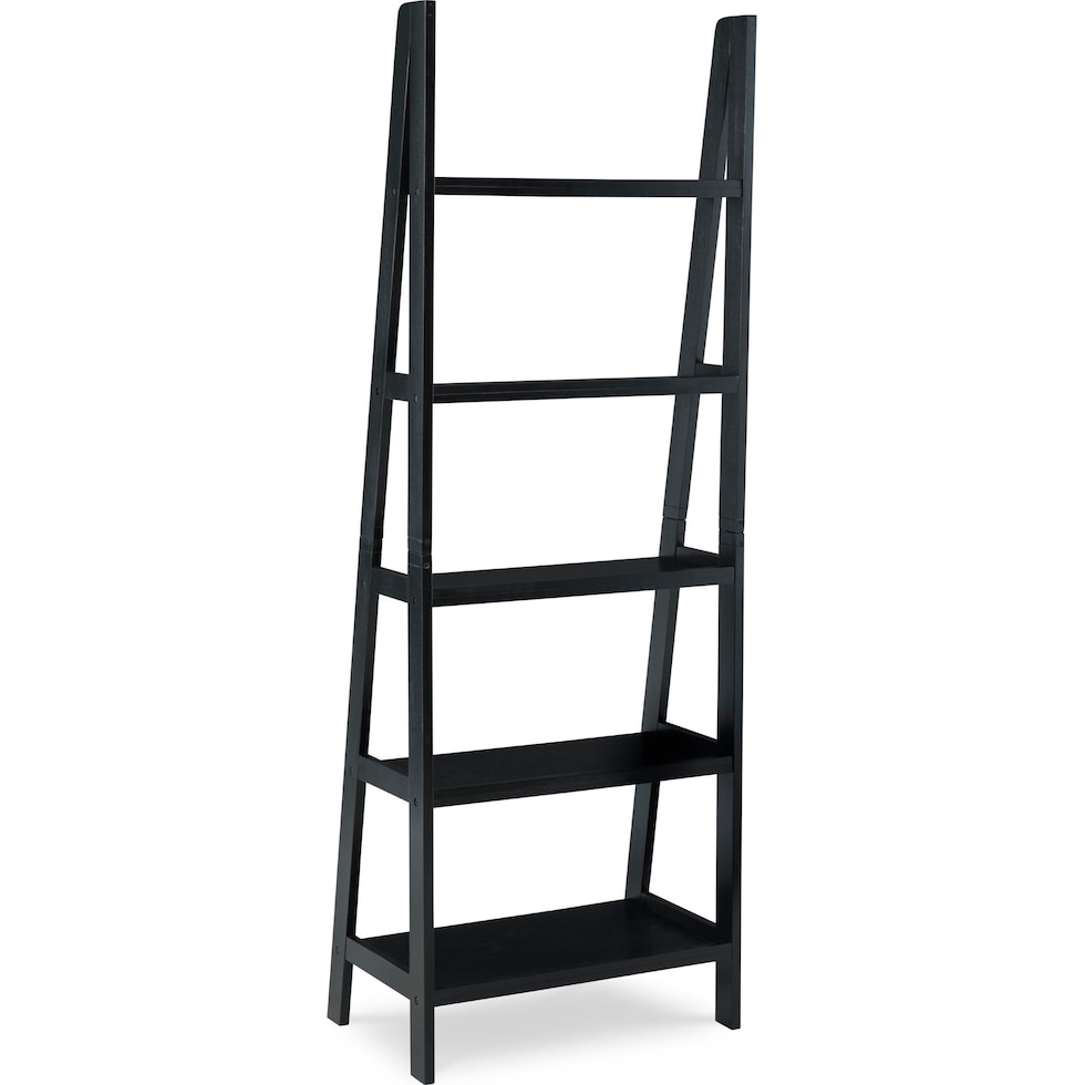 davis black bookcase   