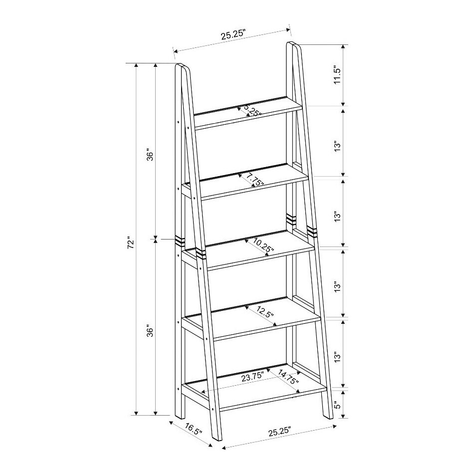 davis black bookcase   