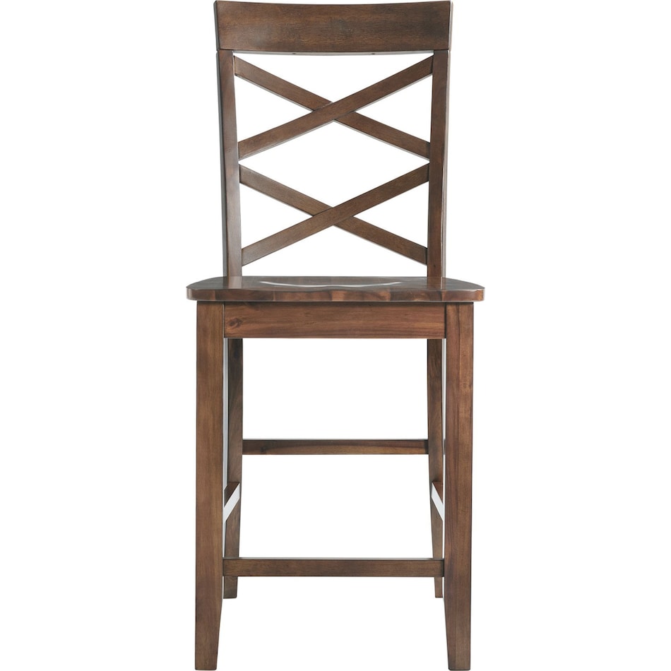 davos dark brown counter height stool   