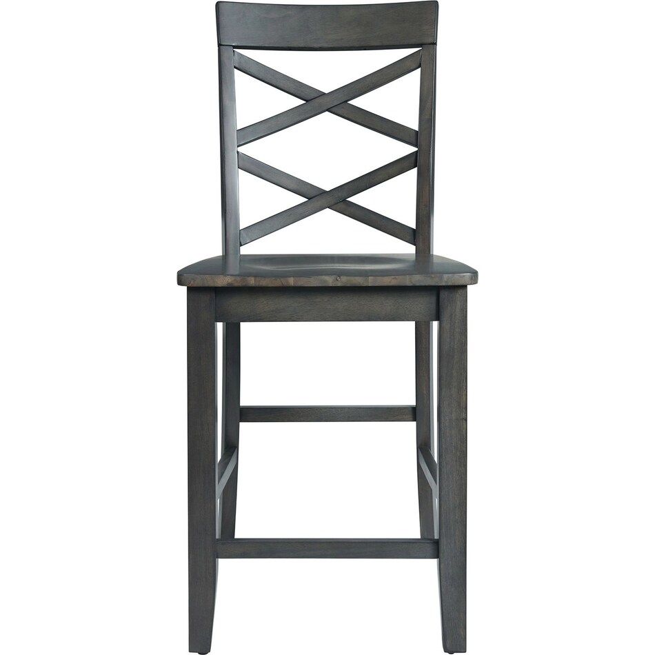 Davos Set of 2 CounterHeight Stools Gray Value City Furniture