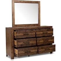 dawson dark brown dresser and mirror   