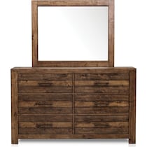dawson dark brown dresser and mirror   