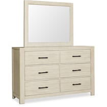 dawson white dresser & mirror   