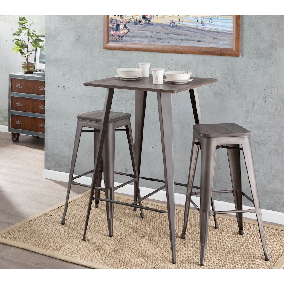 dax gray bar stool   