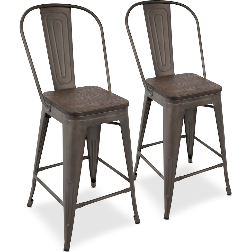 dax gray counter height stool   