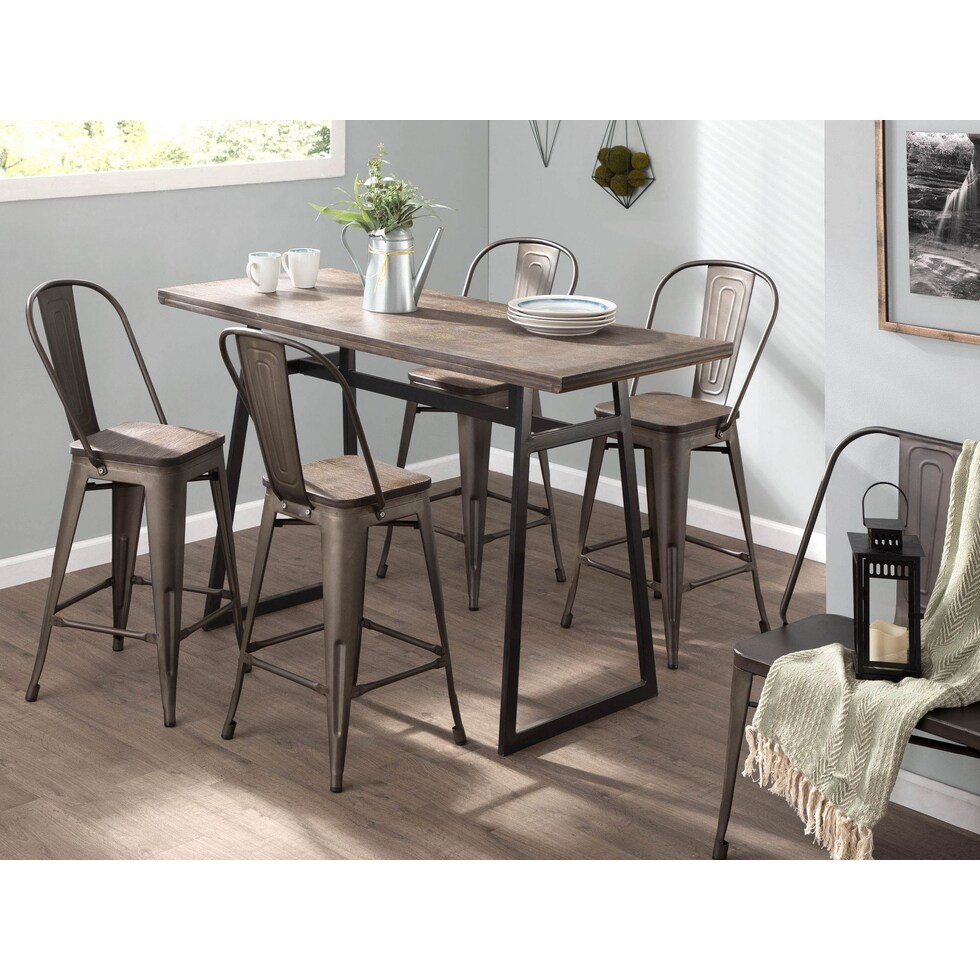 dax gray counter height stool   