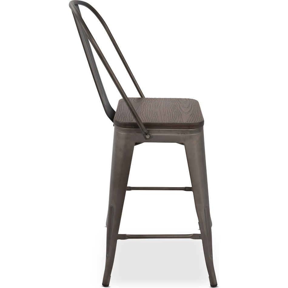 dax gray counter height stool   