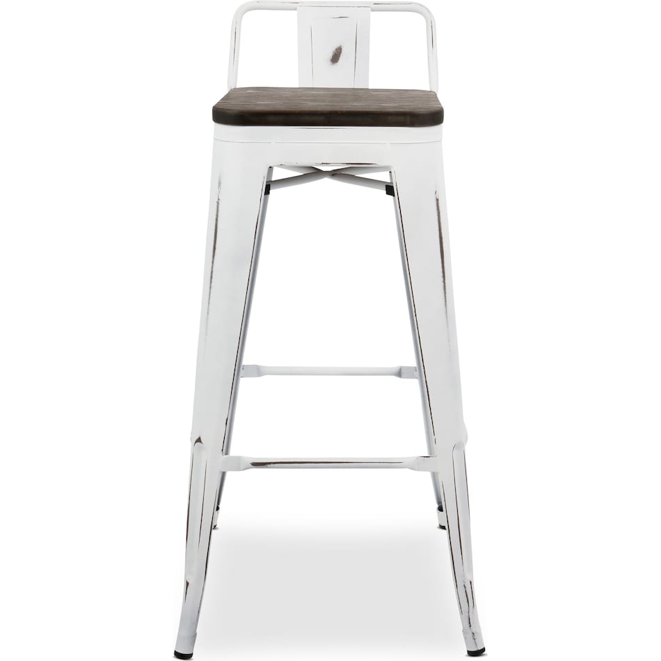dax white bar stool   