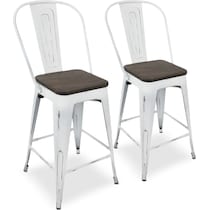 dax white counter height stool   