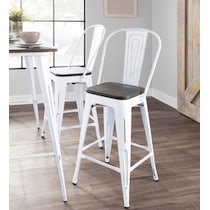 dax white counter height stool   