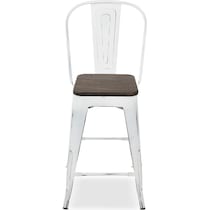 dax white counter height stool   