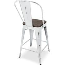 dax white counter height stool   