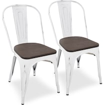 dax white dining chair   