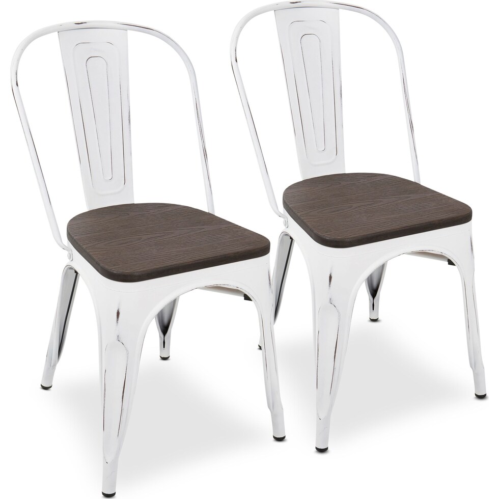 dax white dining chair   