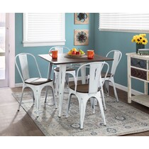 dax white dining chair   