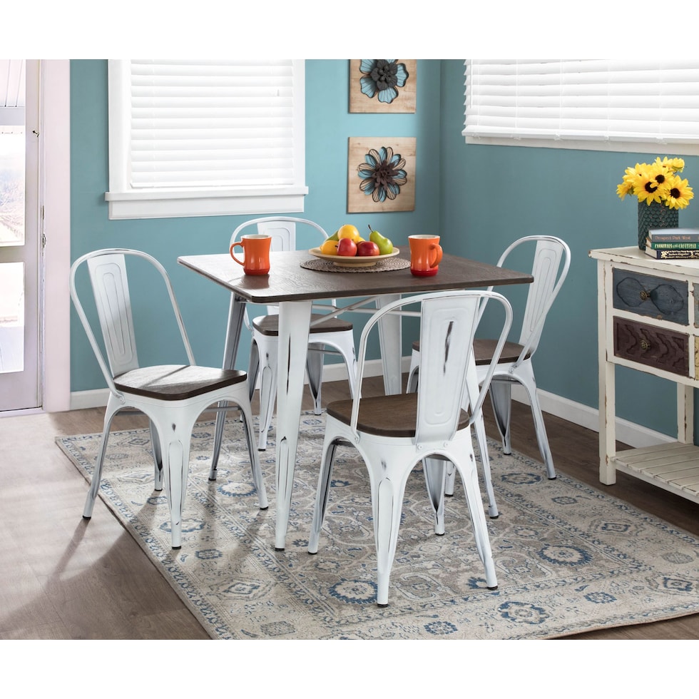 dax white dining chair   