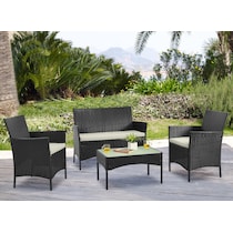 daytona dark gray cream outdoor loveseat set   